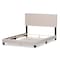 Baxton Studio Hampton Modern Light Beige Upholstered King Size Bed 136-7450 - alternate 3